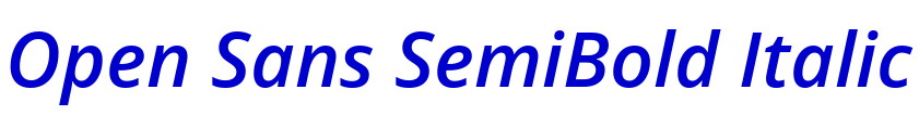 Open Sans SemiBold Italic шрифт
